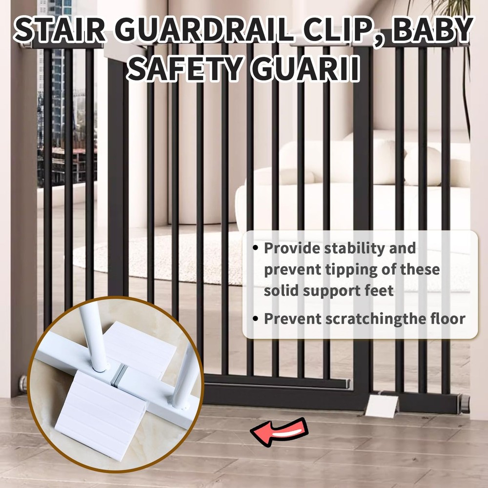 10 Pcs Support Feet for Pet Gate Plastic Triangular Isolation Fence Reinforce...