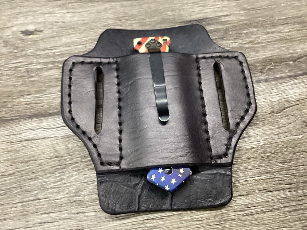 Leather Folding Clip Knife Sheath (Sheath Only)