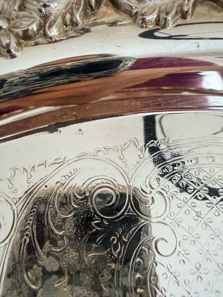 Reed & Barton Winthrop #1795 6 Pc Silverplate Tea Set w Towle 19” Tray