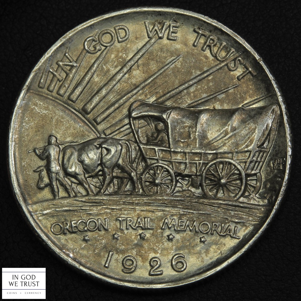 1926 S Oregon Trail Commemorative Silver Half Dollar 50C