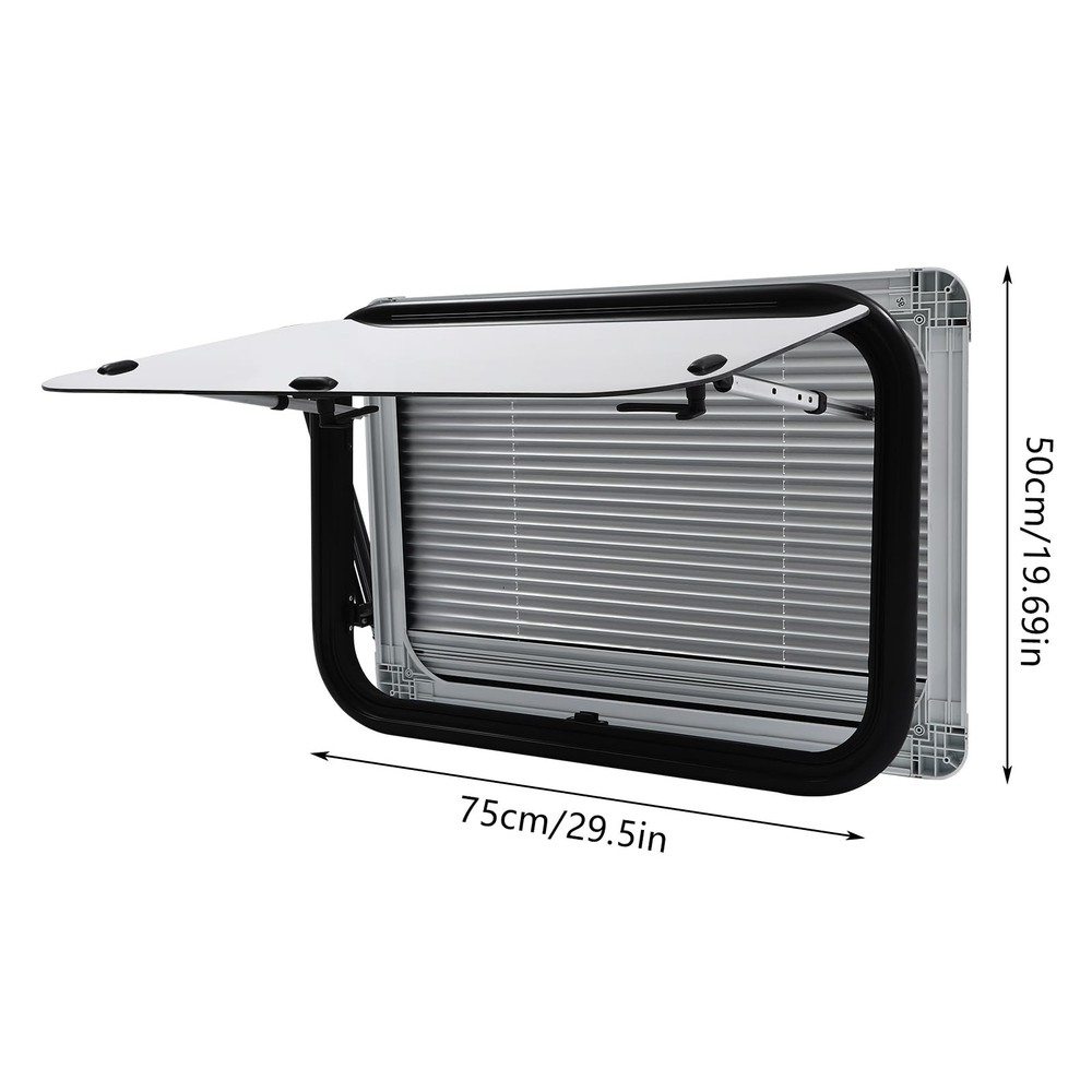 RV Exit Window Camper Replacement Push Out Emergency with Screen 29.5x19.69