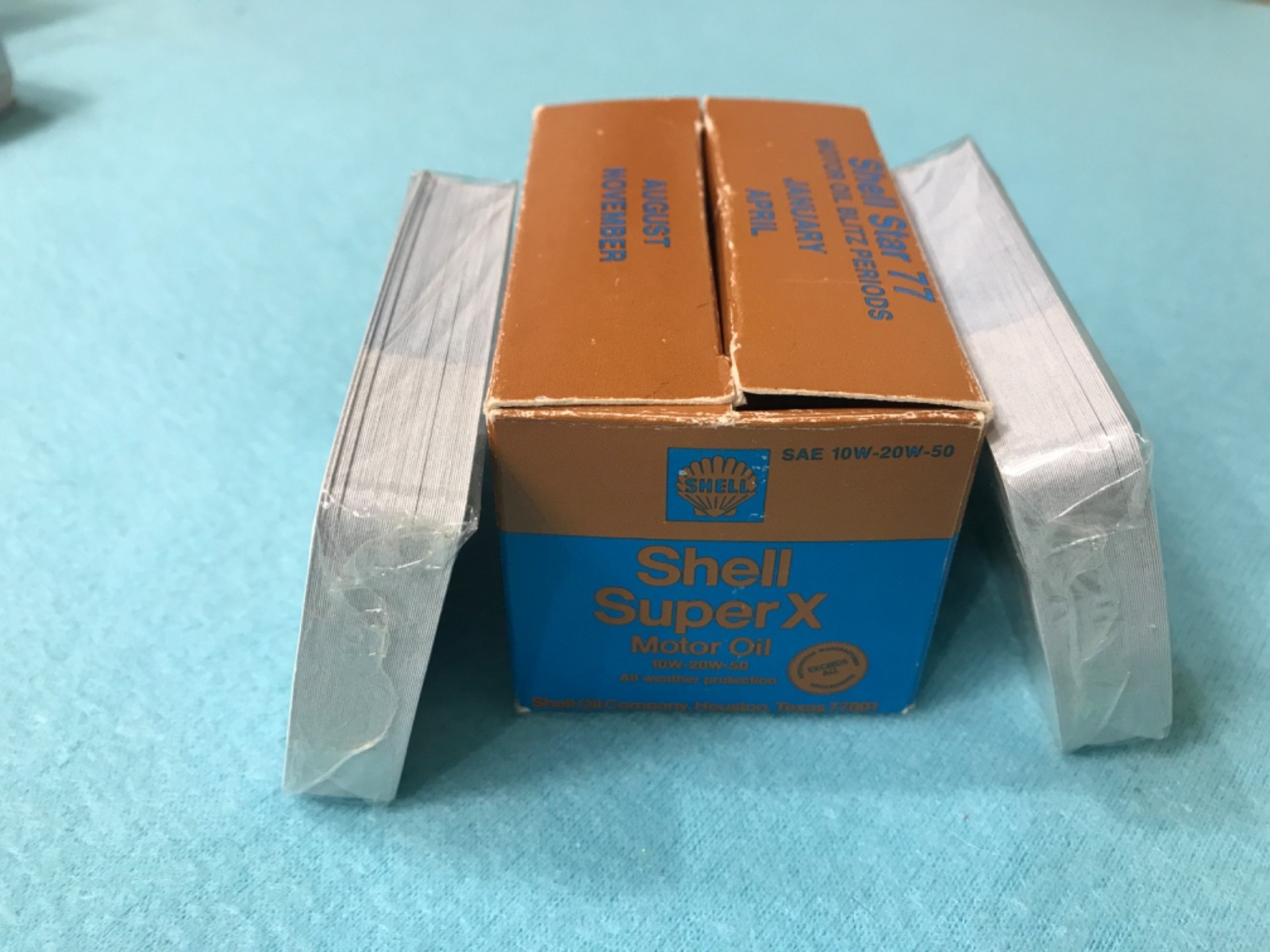 Vintage Shell SuperX Motor Oil Can Playing Cards