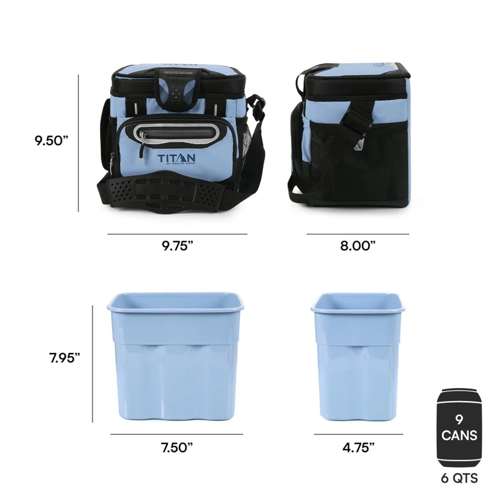 6 Quart Zipperless Soft Cooler Bag for Picnic Beach