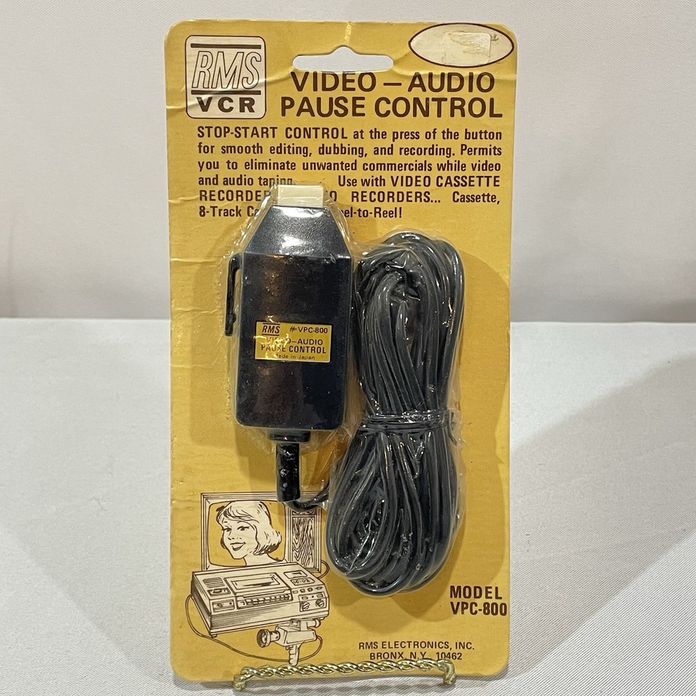 Vintage Electronics RMS VHS video audio control Manual Stop Start Button VPC-800