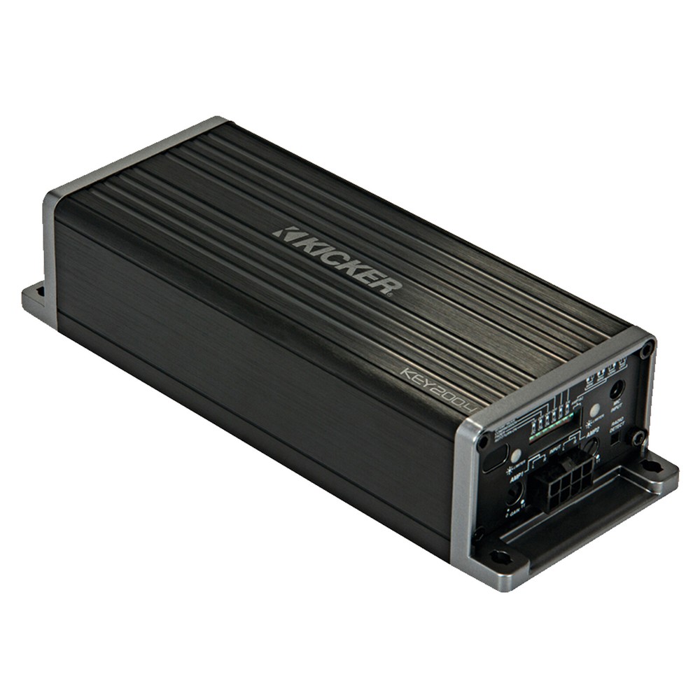 Kicker KEY200.4 200W 4-Channel Full-Range Auto-EQ Amplifier, Wiring Install Kit