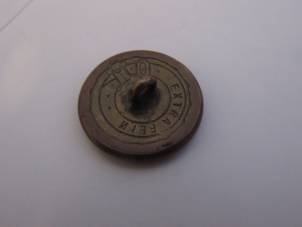 EXTRA FEIN "G" Brass Uniform Button; Smooth