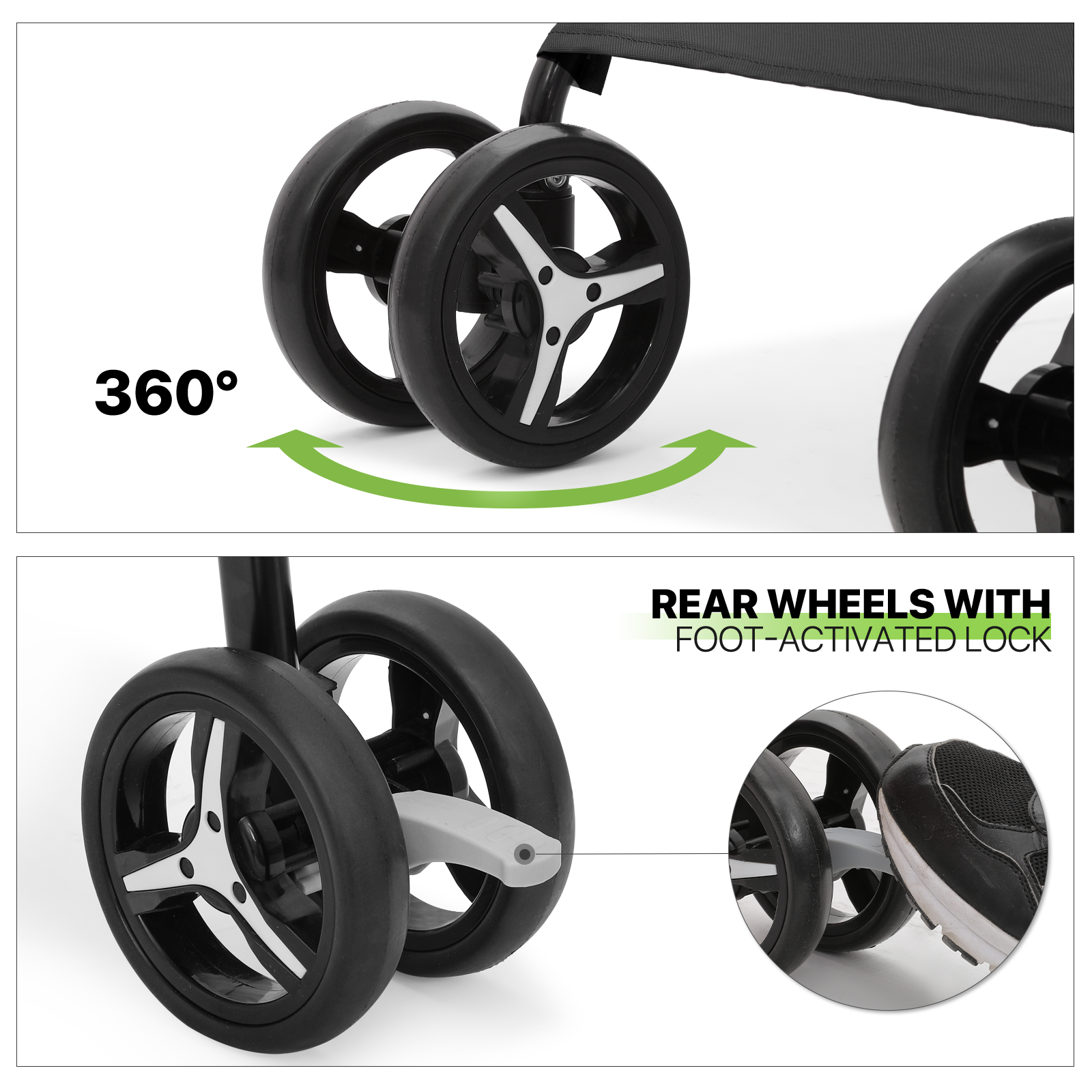 Foldable Pink Dog Stroller Adjustable Canopy Breathable Pet Travel Carrier Cart