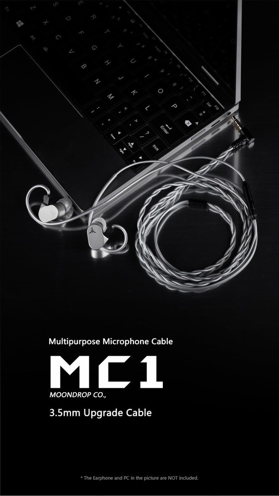 Multipurpose Microphone Cable 3.5mm Earphone Upgrade Cable Microphone 0.78mm-...
