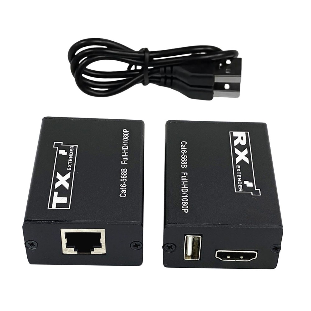 30M USB KVM HDMI Extender RJ45 Cat6 Ethernet Network Cable For DVR NVR Camera