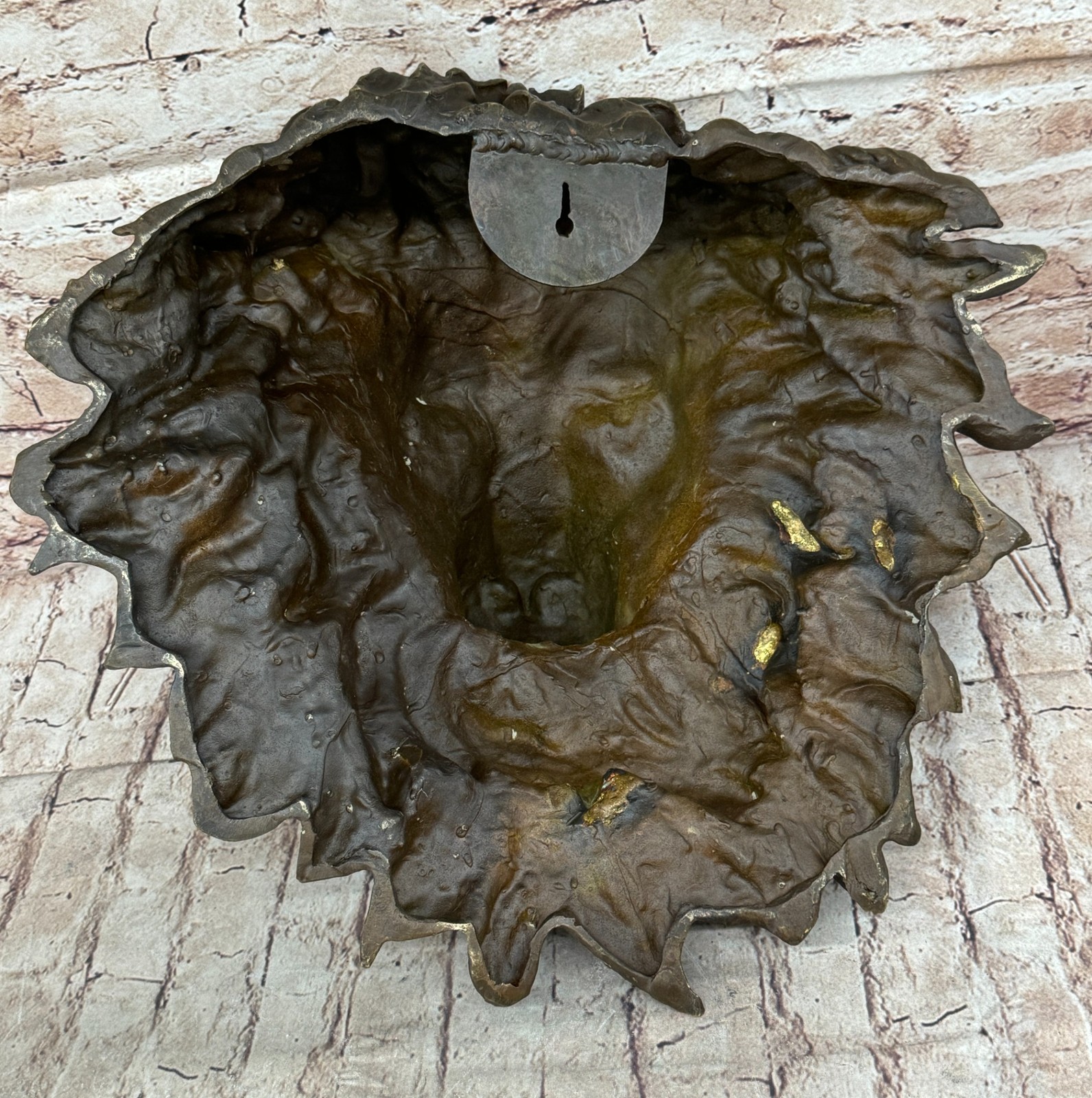 Wall Mounted Hanging Lion Head Bust Sculpture Decor Signed Original Milo 18"