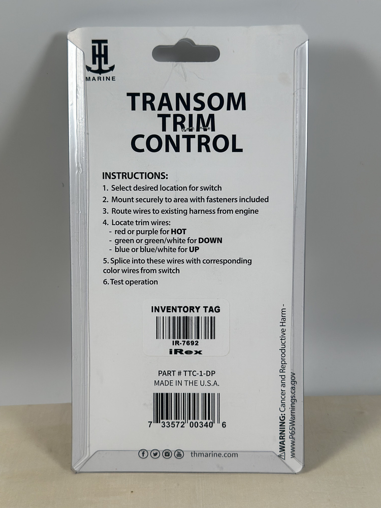 TH Marine Transom Trim Control