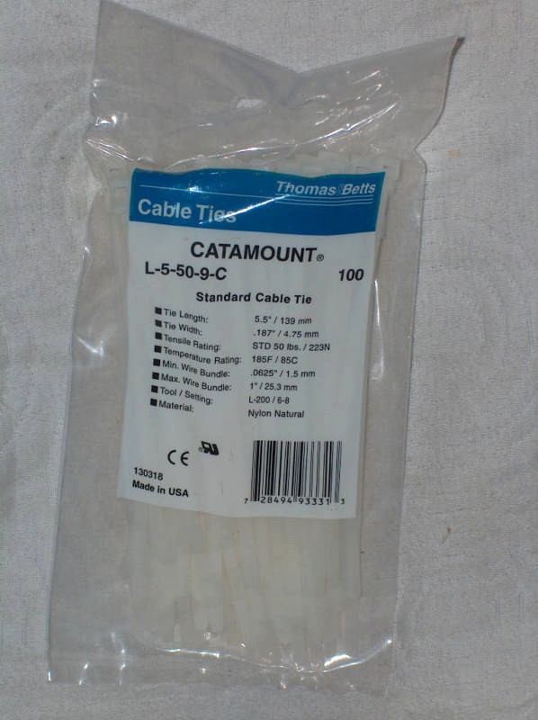 Thomas & Betts  L-5-50-9-C Standard Cable Ties 100 Count Thick