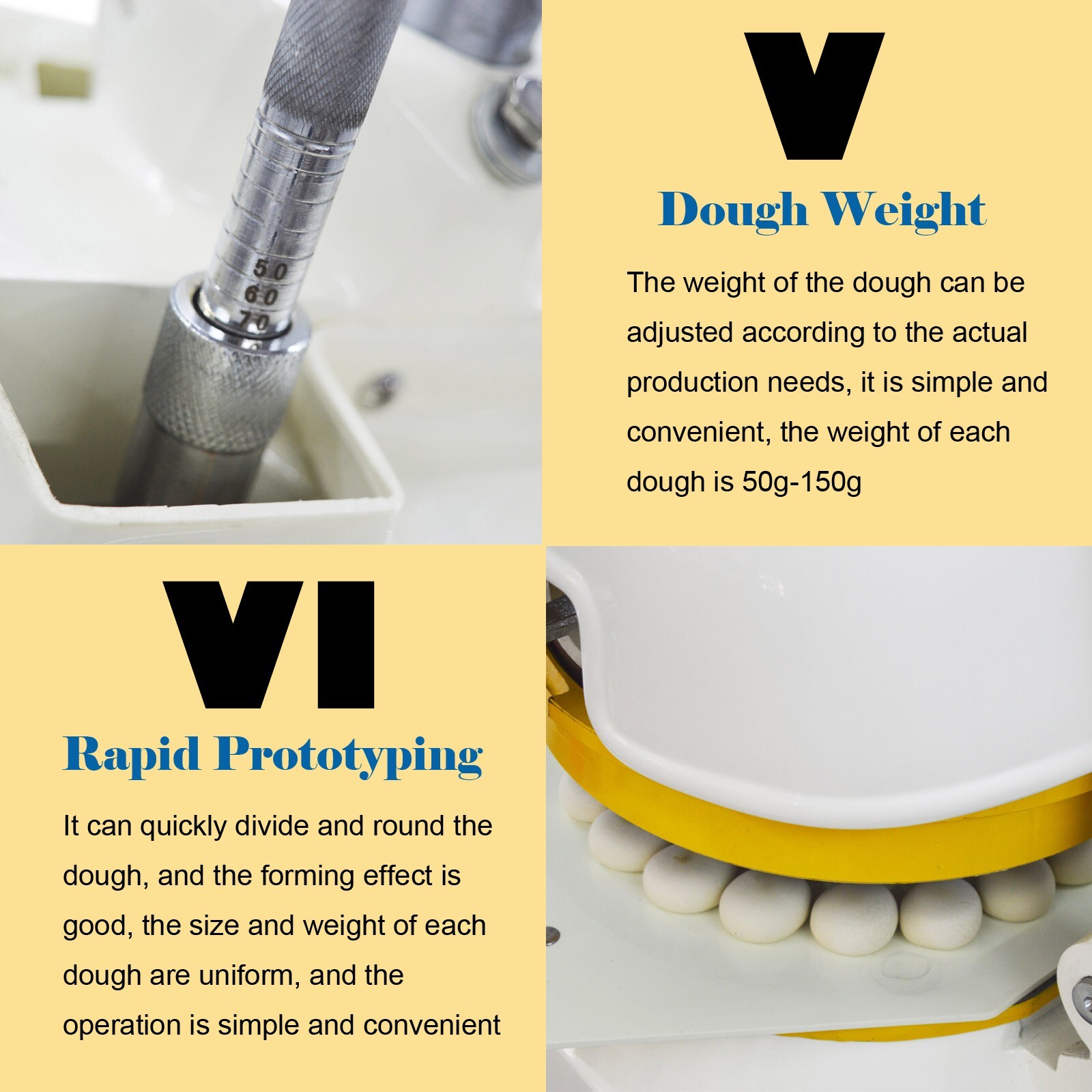 26 PCS Dough Divider and Rounder Commercial Dough Cutter Bakery Bread Maker 110V