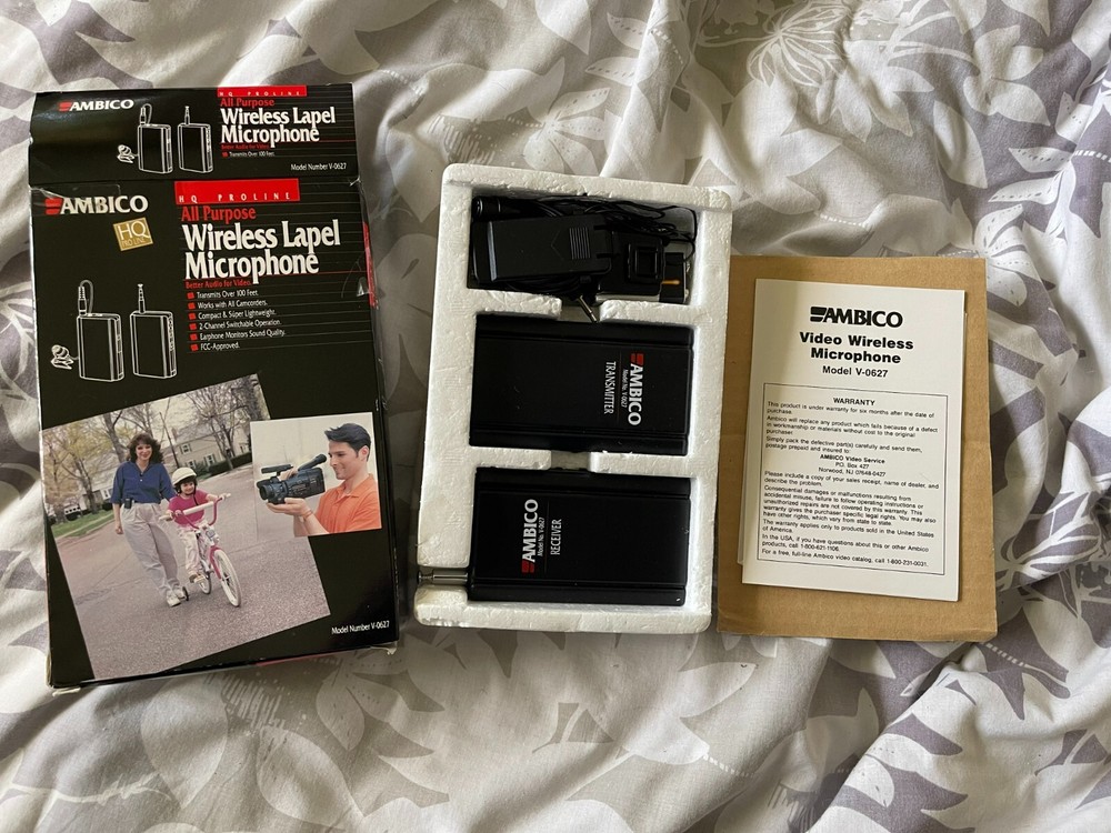 Ambico wireless lapel microphone. HQ Pro-line Model V-0627