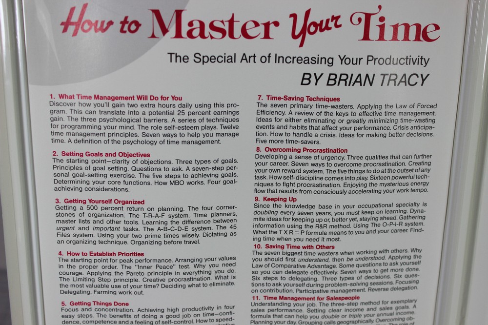 How to Master Your Time 6-Cassette Home Study Course ~ Brian Tracy