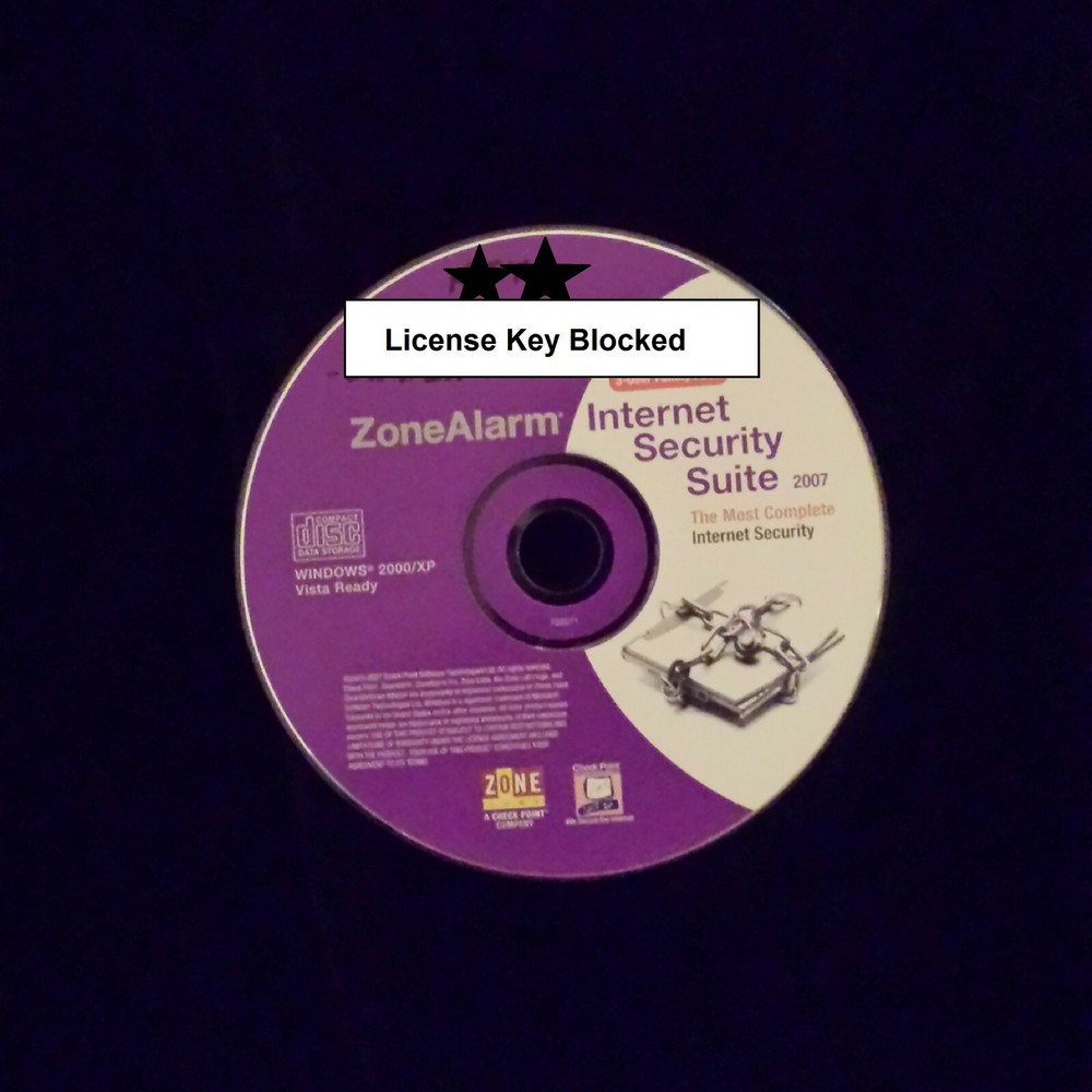 Internet Security Suite 2007 Antivirus & More Windows 2000 Pro/XP ZONE ALARM