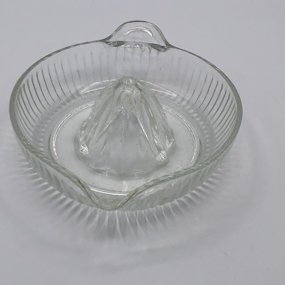 Juicer Large Clear Ribbed Depression Glass