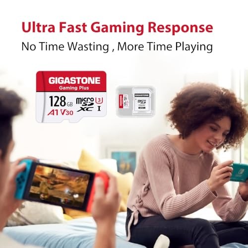 [] 128GB Micro SD Card, Gaming Plus, MicroSDXC Memory 128GB Gaming Plus 1-Pack