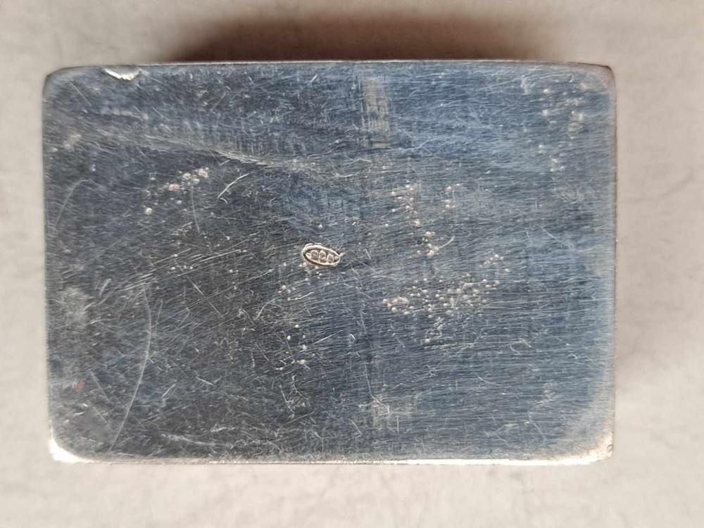 Vintage Sterling Silver Enamel Pill Box