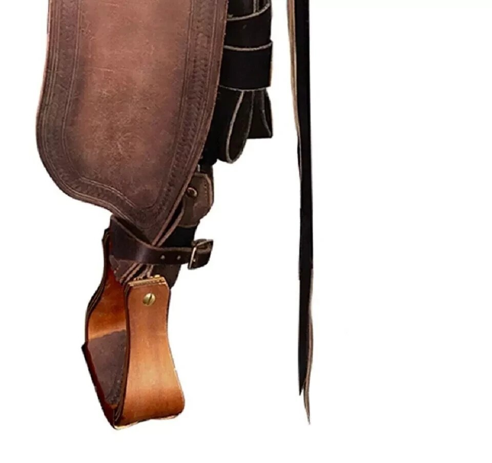 High Quality Australian Style Half Breed Aussie Leather Saddle 16"