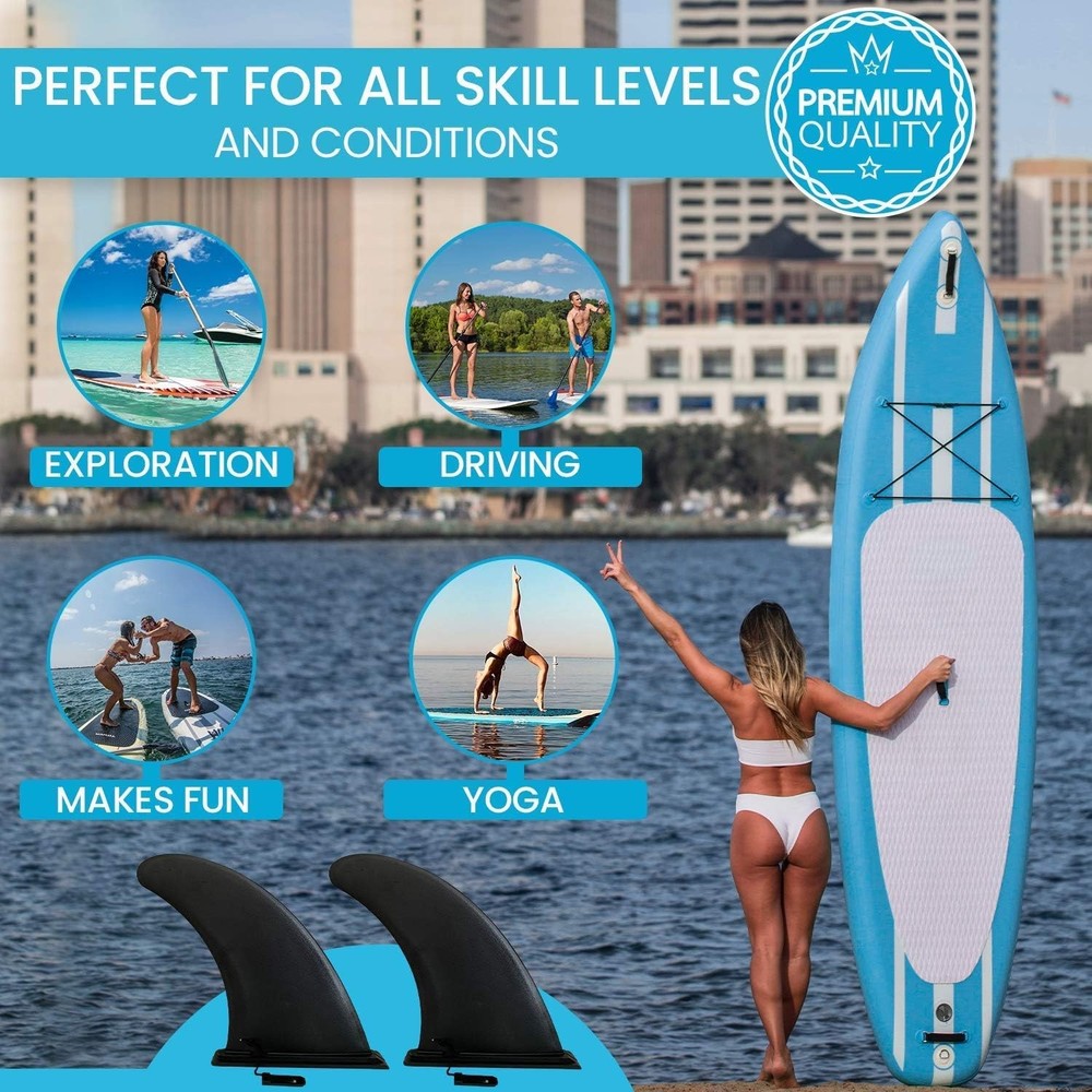 9" Sup Fin Replacement - Stand Up Paddleboard Replacement, Quick Black