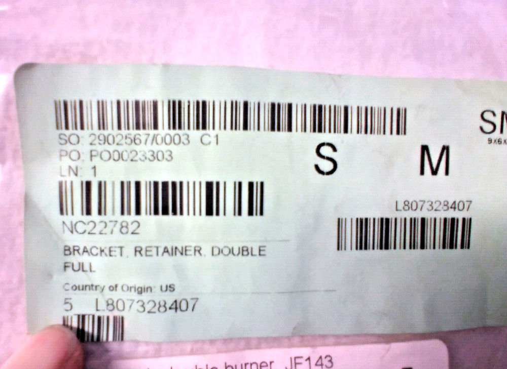 Nieco NC22782 / 22782, Bracket, Retainer, Double Full Burner