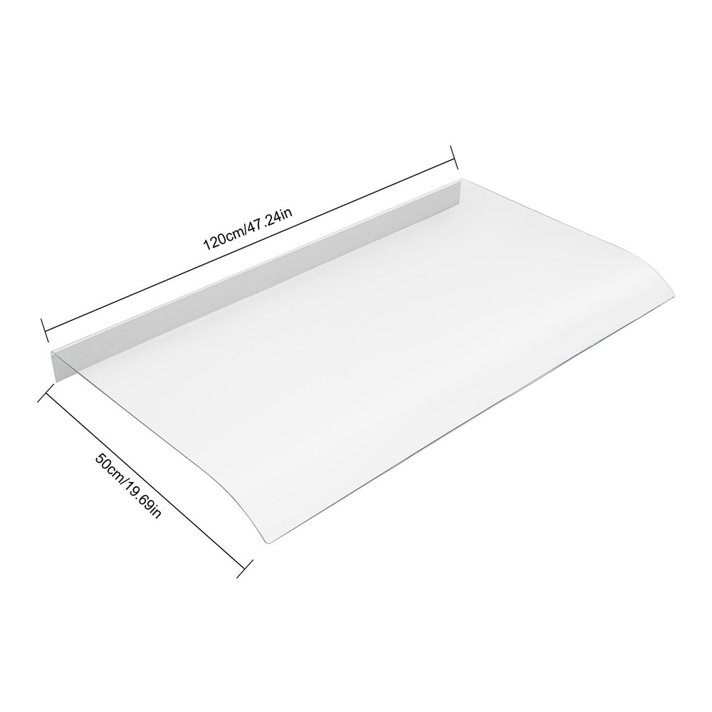 Clear Polycarbonate Awning Canopy for Windows and Doors, 50cm × 120cm