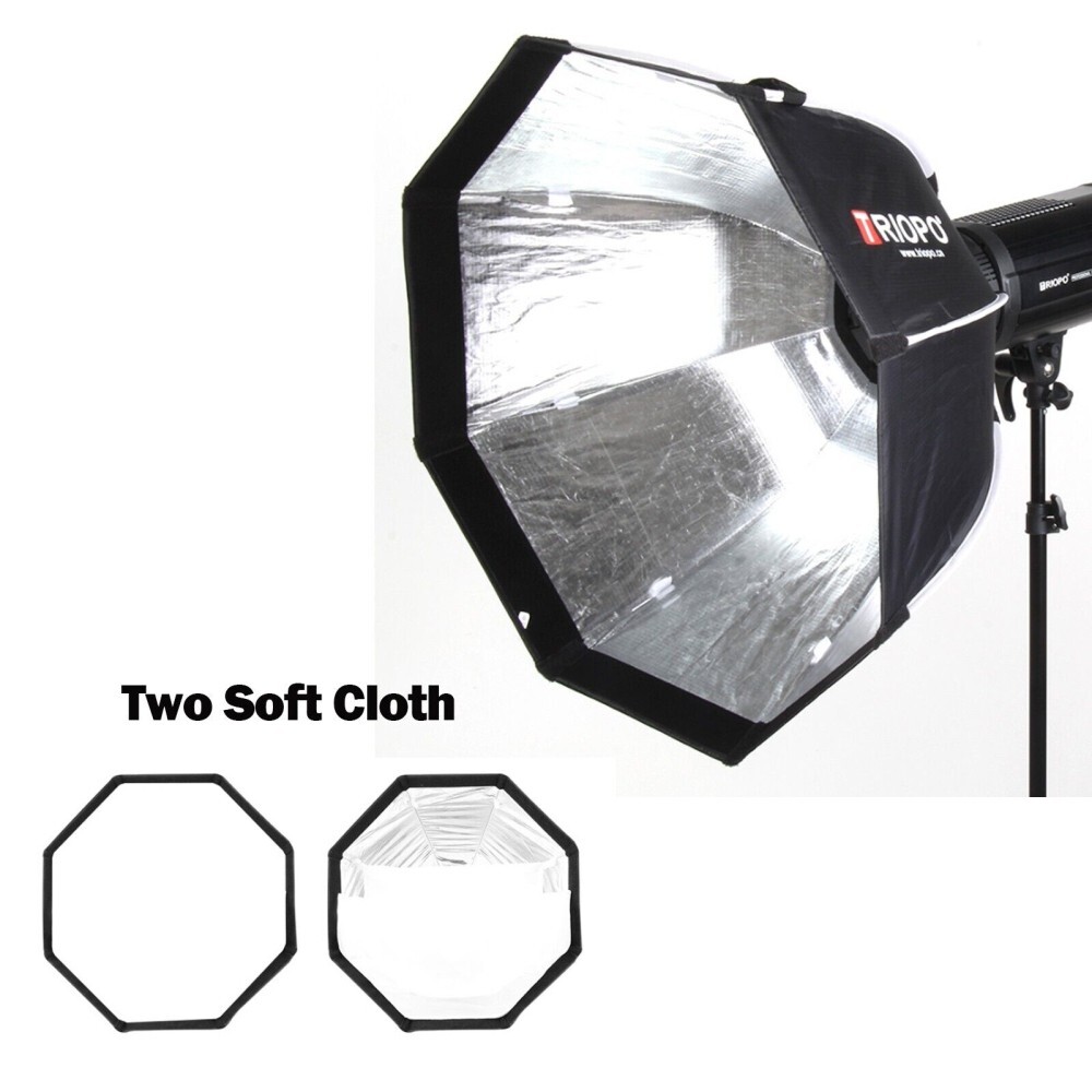US TRIOPO K2-65 65cm/25.6'' Foldable Octagon Bowens Softbox+Grid Fr Studio Flash