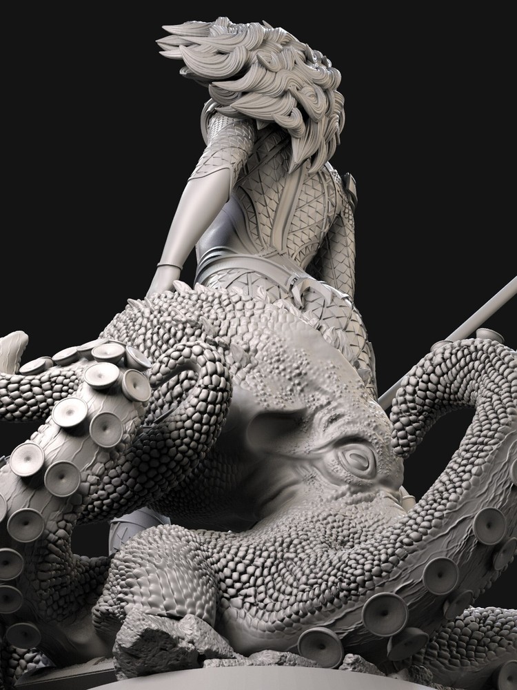 Fichier STL - QUEEN MERA - Digital 3D Print File - DC COMICS