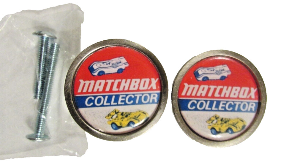 Matchbox Cabinet Knobs, Matchbox Diecast Logo Cabinet Pulls / kitchen knobs