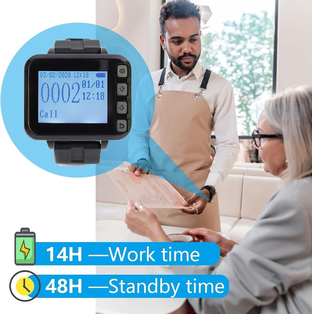 Restaurant Pagers for Servers Wireless Waiter Call system Waterproof