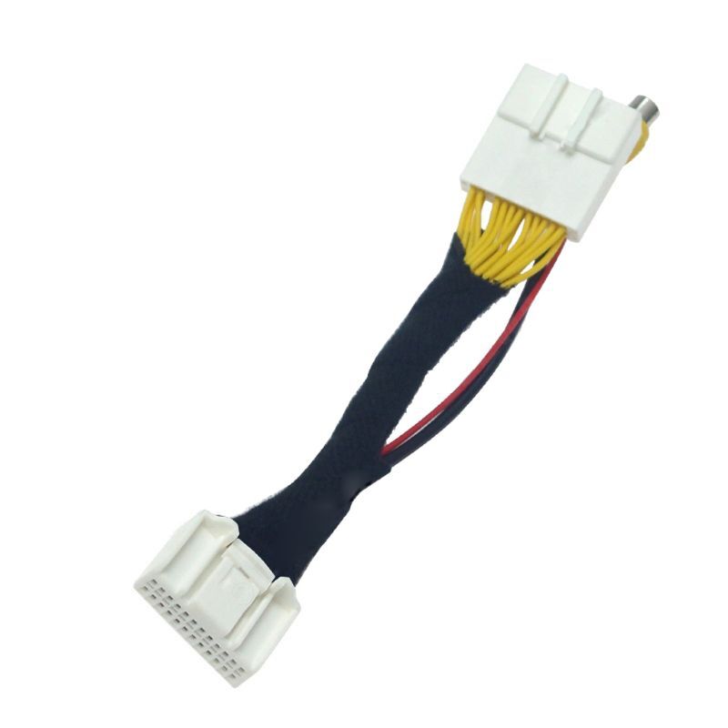 Car Stereo RCA Video Wire Harness Plug for 24Pin Video Input Cable