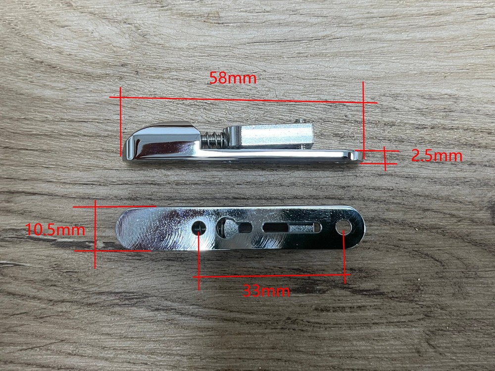 6 pieces Aumsen Solo Single String Guitar Bridge All brass CHROME