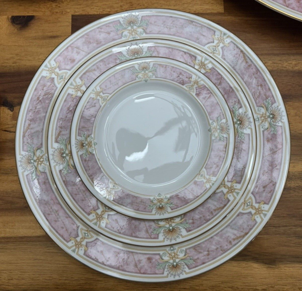 46pc Lenox Fine Bone China Venetian Marble Pattern, 8/5 Piece Place Setting MINT