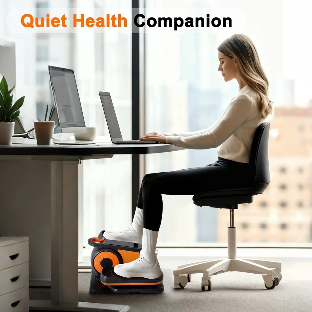 Mini Under Desk Elliptical Pedal Exerciser Quiet Portable w/ Display