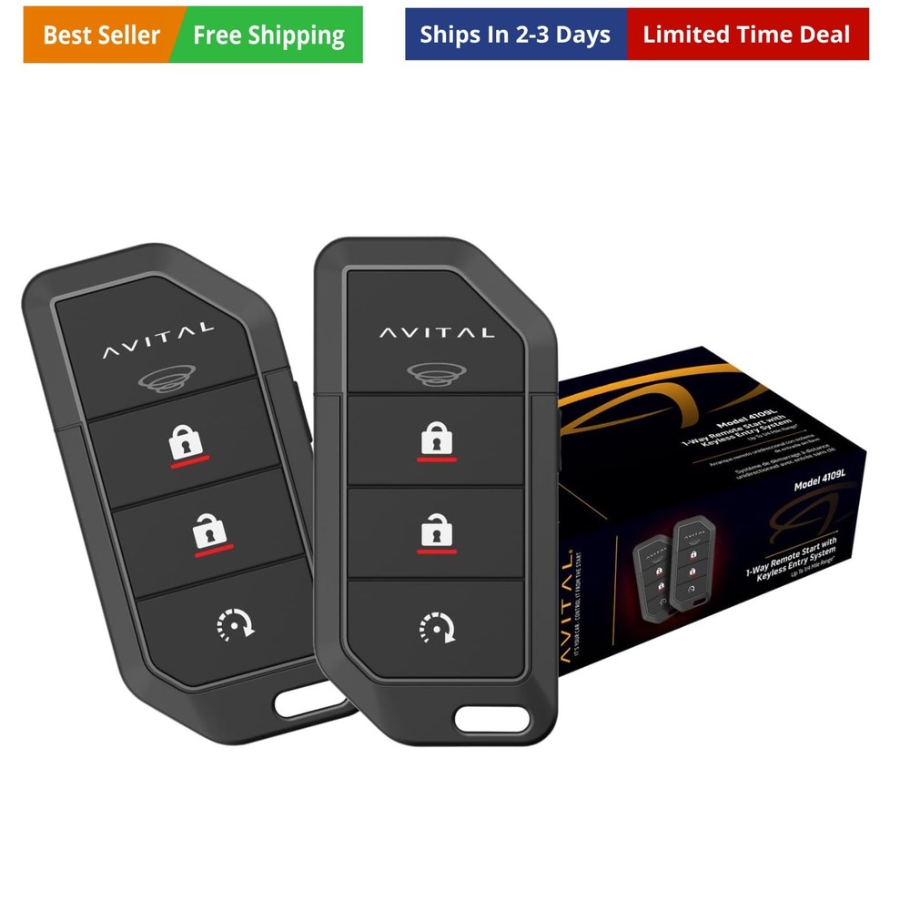1-Way Remote Start System with Two 4-Button Remotes