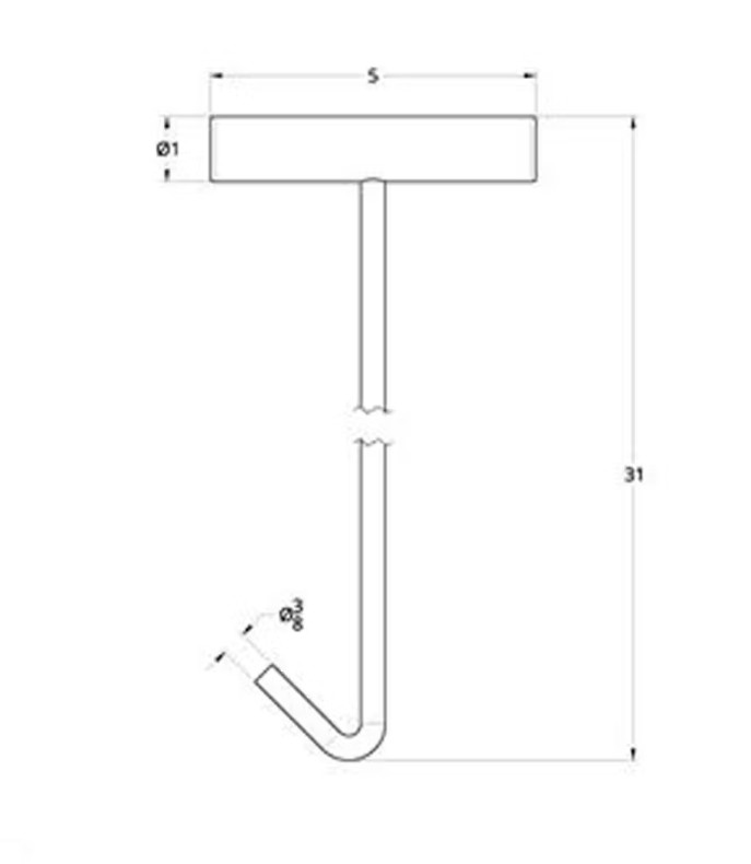 Black 31" Fifth Wheel Pin Puller