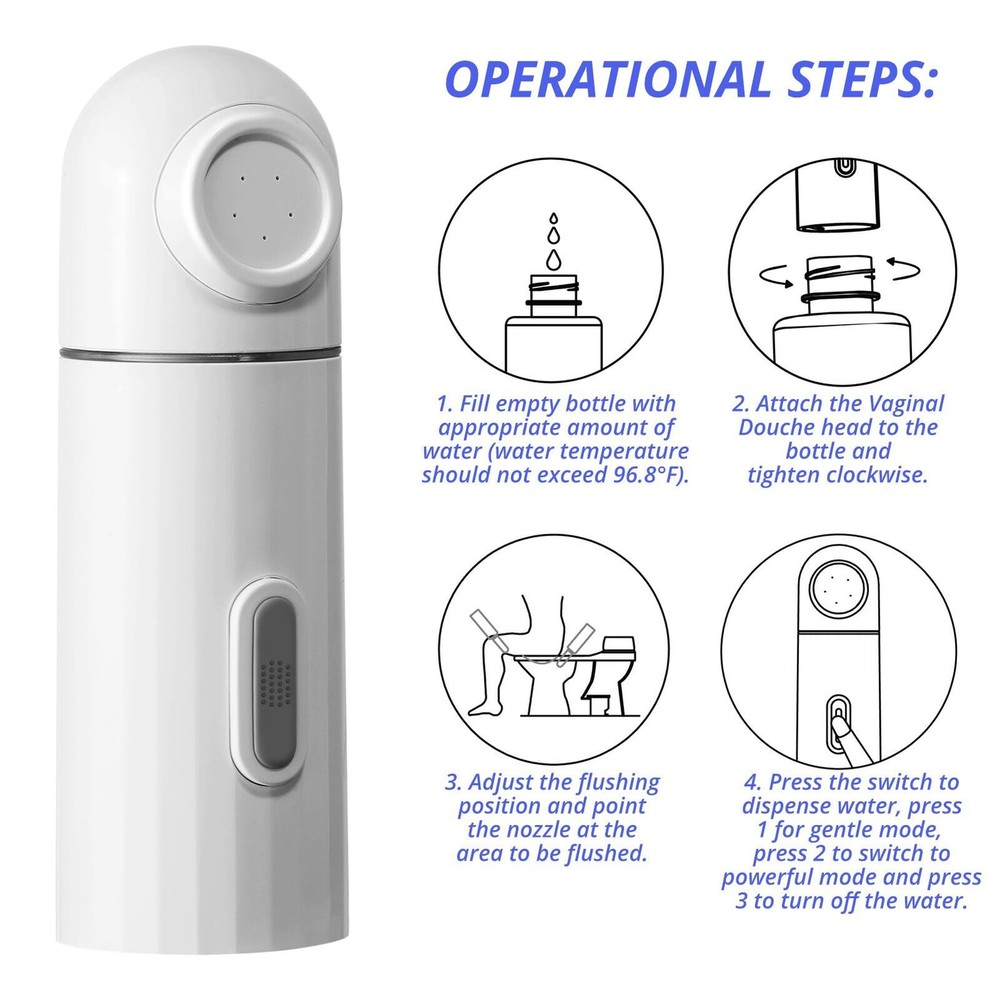 Automatic Enema Douches Anal Douche Kit Vaginal Cleaner White