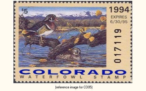 D2K Colorado Duck Stamp 1994-5 $5.00