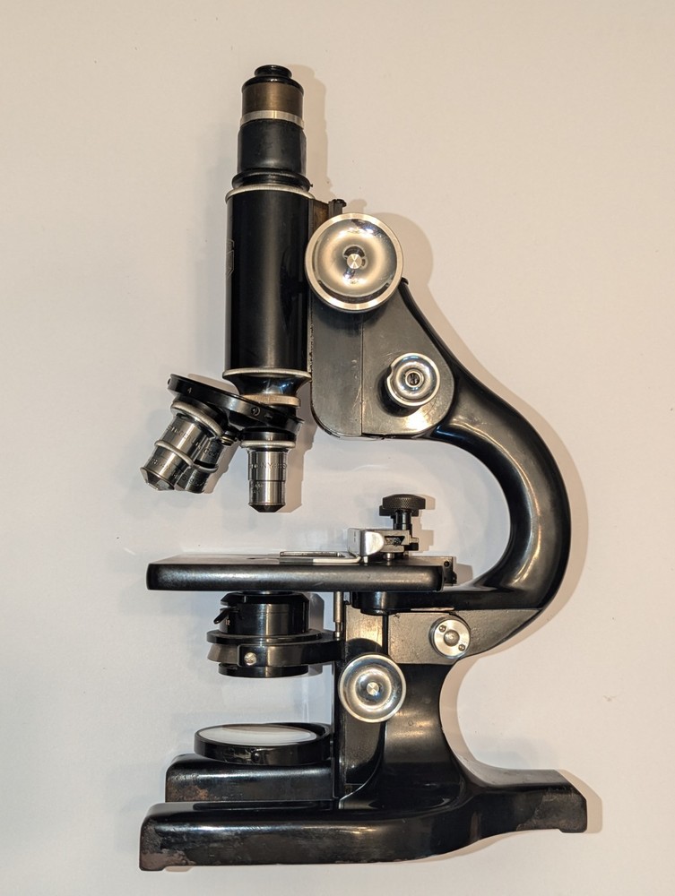 Vintage Spencer Microscope w/ Case, Objectives, Manual & Mechanical Stage