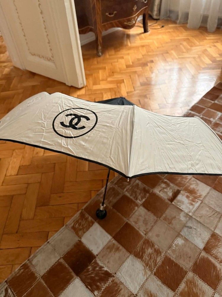 Rare vintage authentic Chanel umbrella – chic statement piece