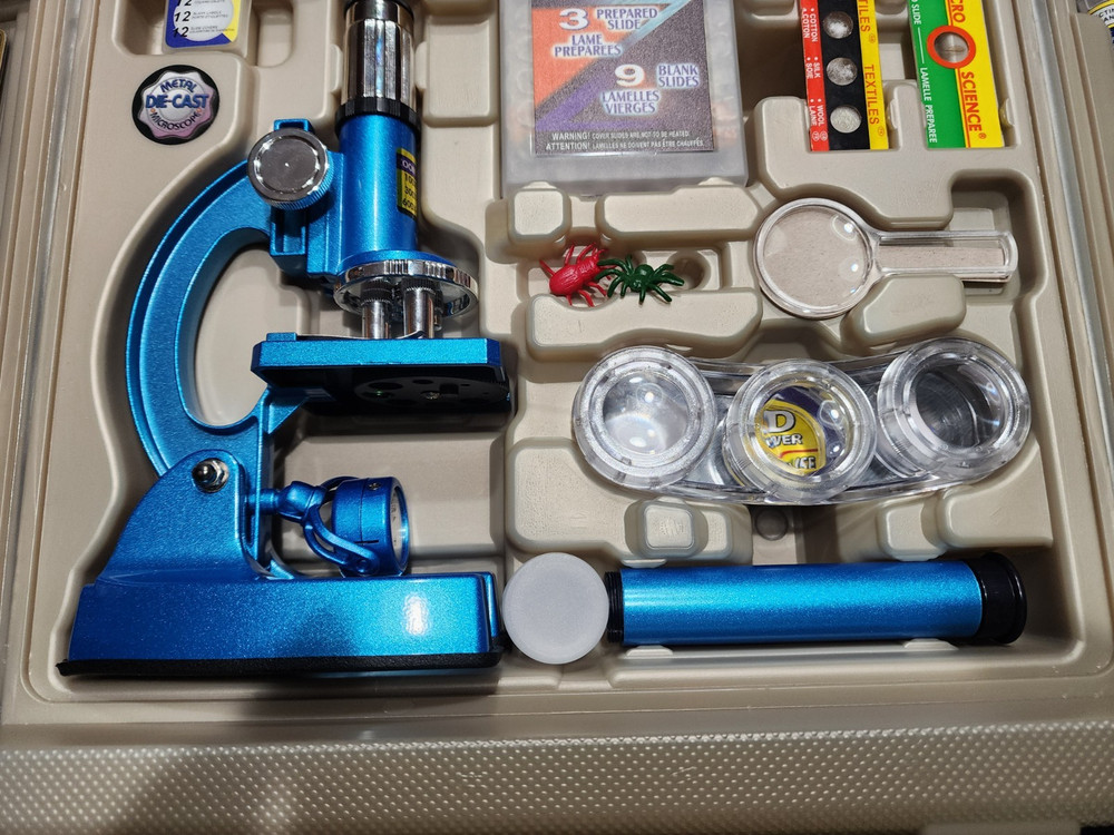 Micro-Science Complete Microscope Set Educational Kit with Slides & Tools