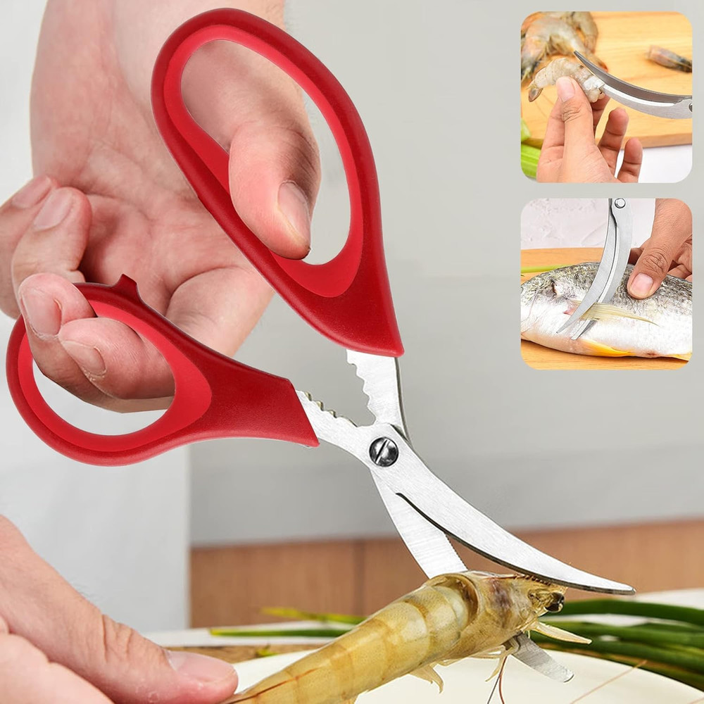 Crab Crackers and Tools, 27-Piece Seafood Tools Set, Includes 8 Crab Leg Cracker