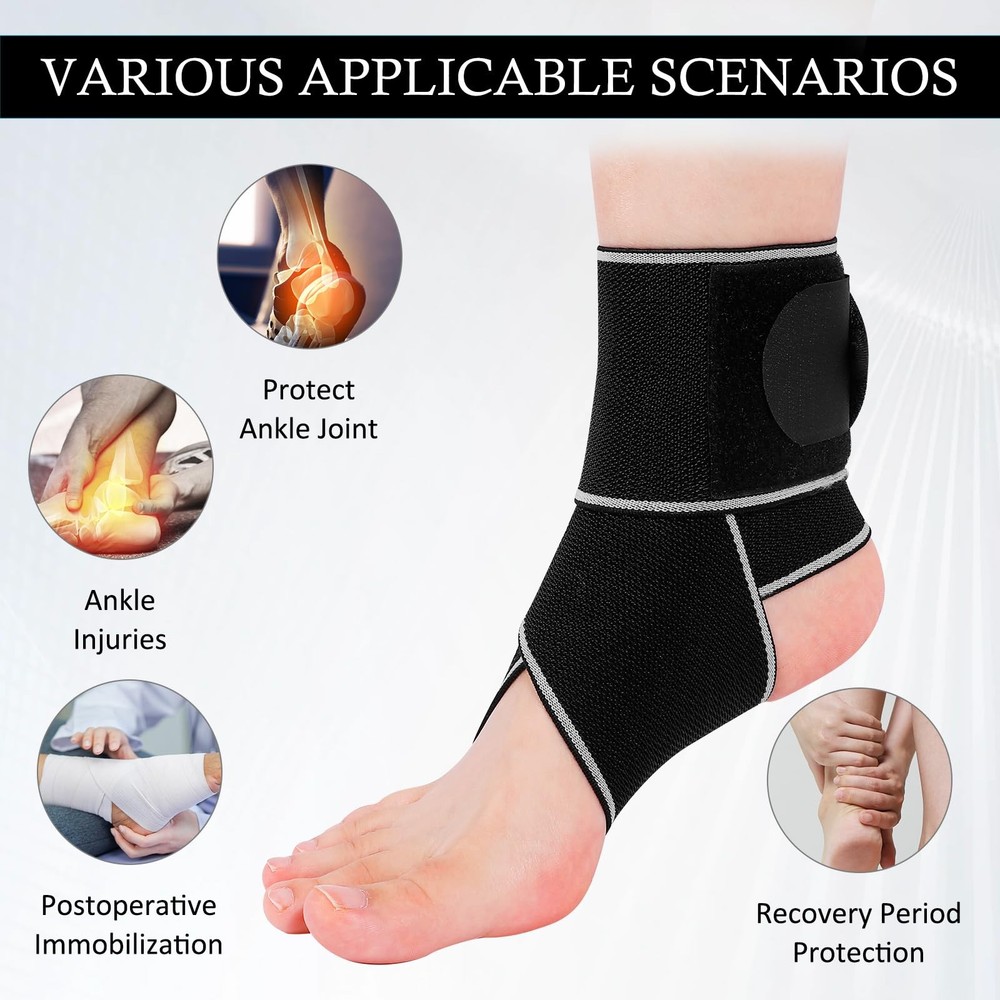 Recover Ankle Pain Faster - Adjustable Compression Wrap Support