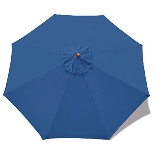 MASTERCANOPY Patio Umbrella 9 ft Replacement Canopy for 8 9FT, Dodger Blue