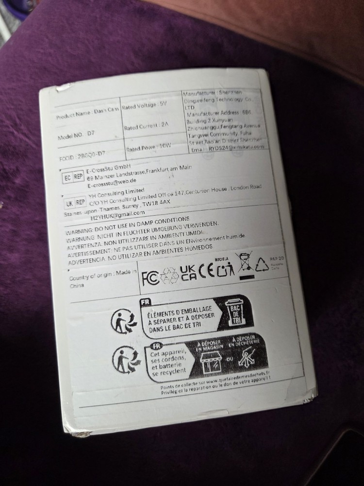 Quad Camera Compact Design Smaller Size Front+Left+Right+Rear Box Damage