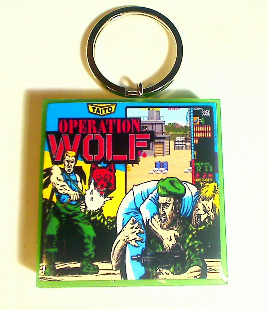 Operation Wolf Arcade Coin Door accessory Keychain