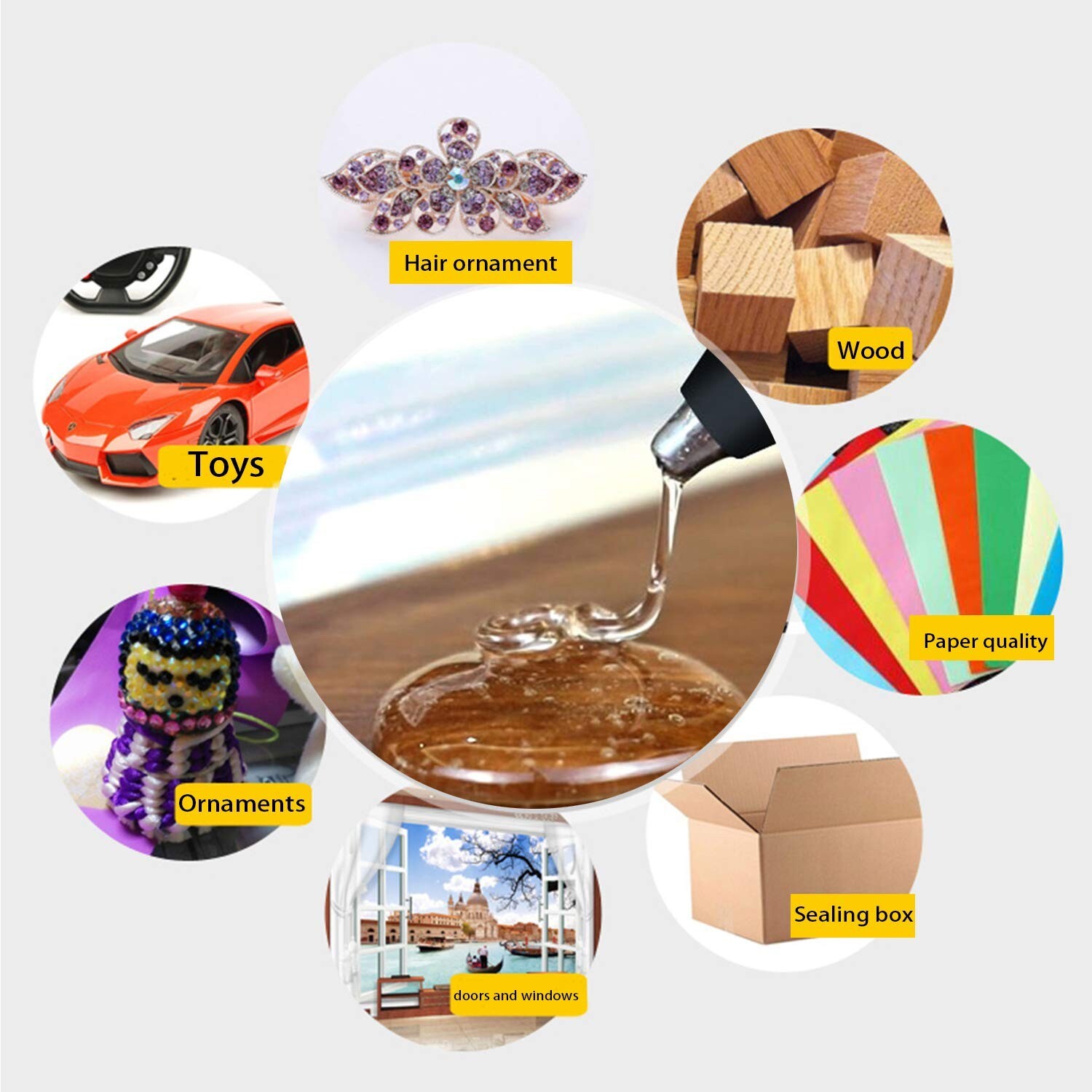 50 Pcs Mini Hot Glue Sticks for Glue Guns, 5.8" Long x 0.27" Diameter Small Size