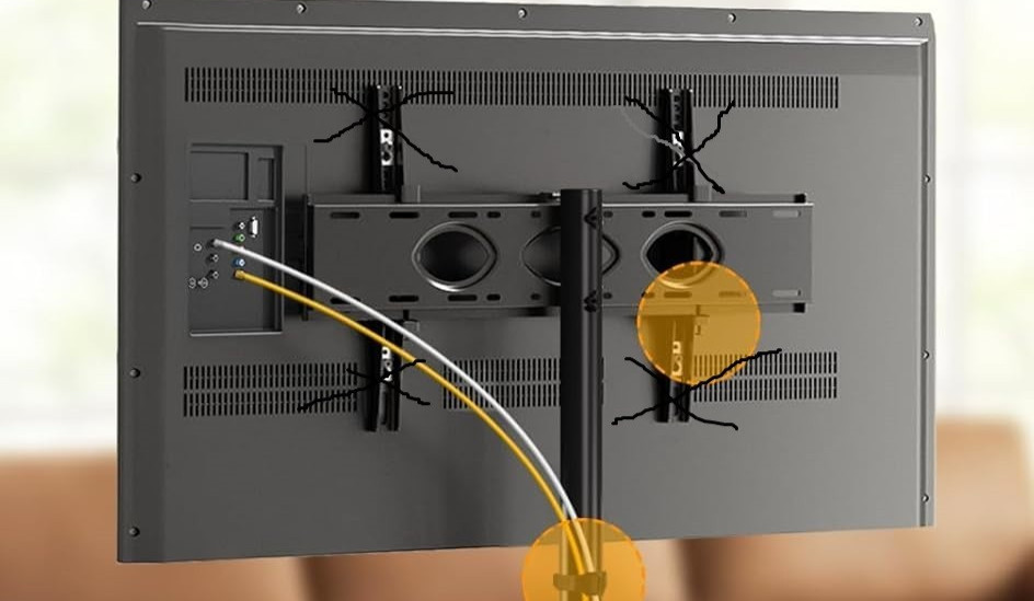 Tripod Portable TV Floor Stand Tilt Mount Base for 32"-70 Inch TV Missing Pieces