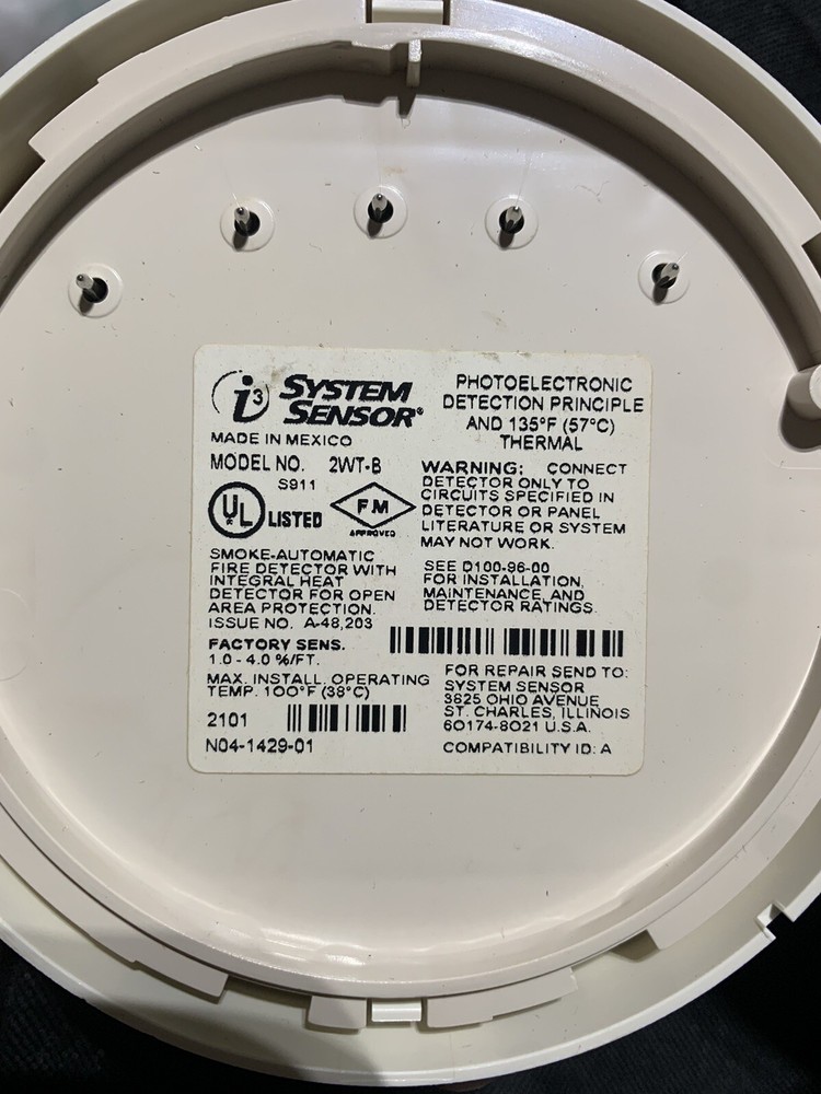 System Sensor 2WT-B i3 Series 2-wire Photoelectric Smoke Detector